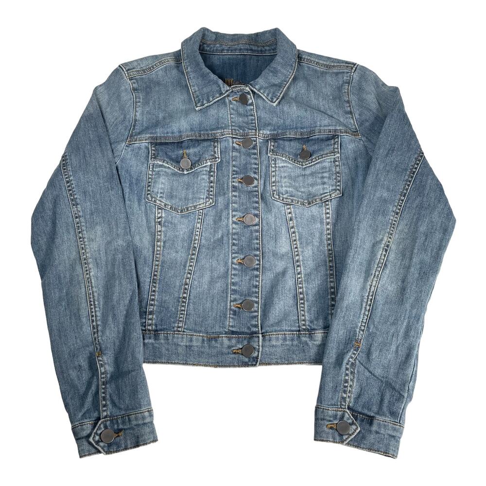 Kut from the Kloth Jacket Womens size Large Helena Denim Stretch